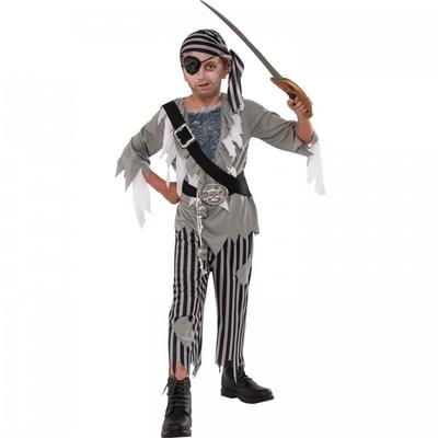 Fantasia de Halloween fantasma pirata para meninos
