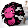 1pc Pink Cat Sticker Automatic Open/close Folding Umbrella, Compact Portable Travel Umbrella,Cute Umbrella, Durable Construction Yy250804085