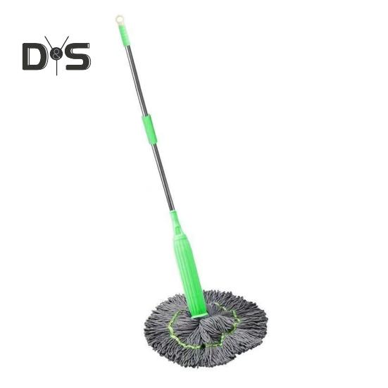 

2-в-1 дегидратированная швабра с вращающимися на 360 градусов ультратонкими микроволоконными головками, вертикальным хранением, настенная швабра для мытья полов зелёный