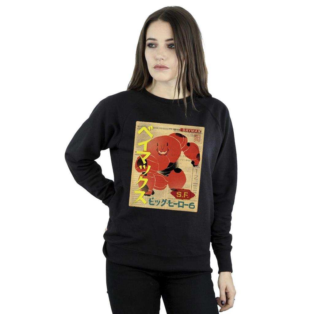 Disney Womens/Ladies Big Hero 6 Baymax Baymax Newspaper Sweatshirt