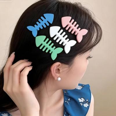 Cute Matte Fishbone Hair Clips Small Barrettes for Women Girls Bangs Side Hairpins Hair Accessories