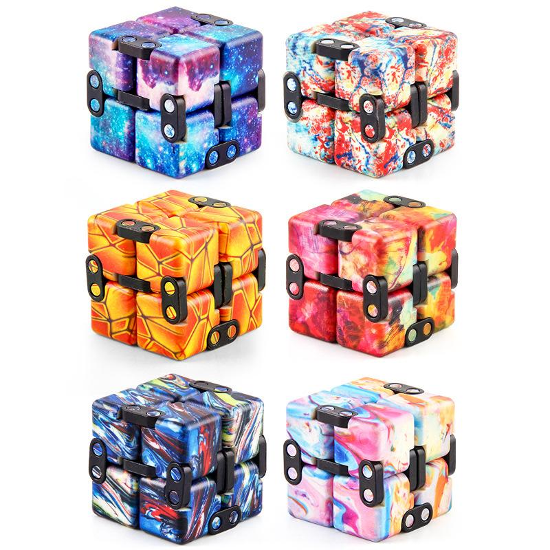 Children'S Toys New Strange Camouflage Infinite Rubik'S Cube, Decompression Infinite Folding Rubik'S Cube Fingertip Rubik'S Cube Production