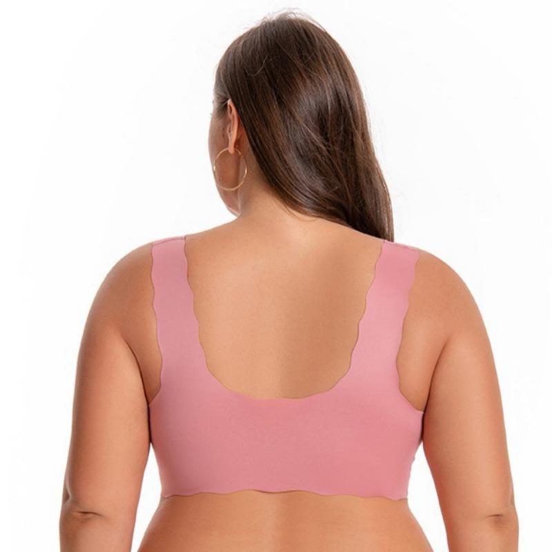 Large Size Front Clasp No-padded Thin Underwear Beautiful Back Seamless Large Chest Push-up Bra