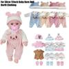 Para Muñecas Reborn de 12 Pulgadas 30 cm Ropa de Vestir Cuna Portátil Oso de Dibujos Animados Pijama de Invierno Mono Ropa de Felpa Accesorios