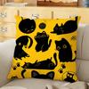 chubby cute orange cat Cushion Cover Soft Durable Reversible Pillow Cover Home  Car MultiScene Daily Comfort Pillowcase