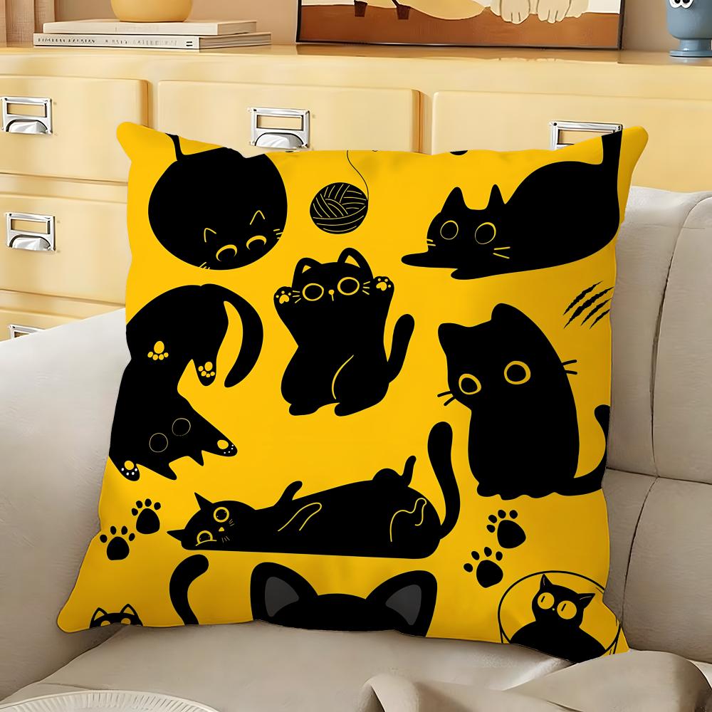 chubby cute orange cat Cushion Cover Soft Durable Reversible Pillow Cover Home Car MultiScene Daily Comfort Pillowcase