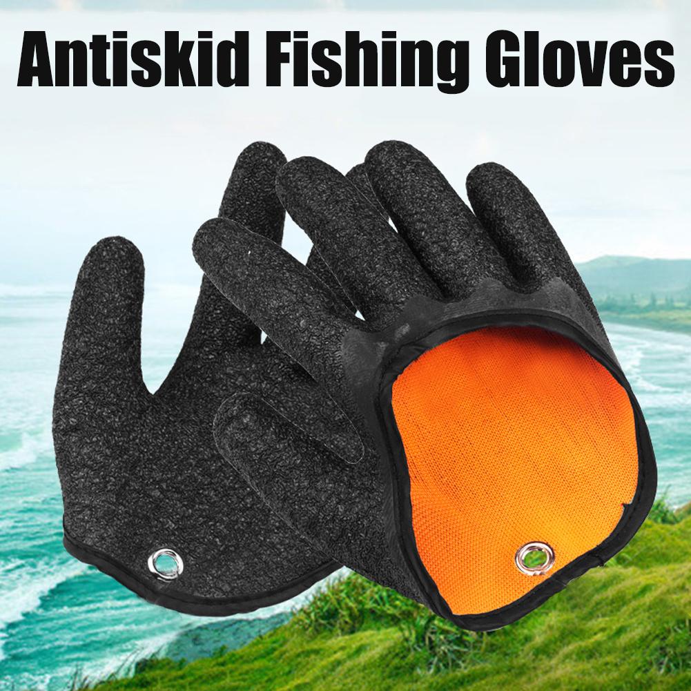 Fishing Catching Gloves Magnetic Non-slip Fisherman Puncture Proof Fish Mittens