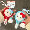 Cute Cartoon Badminton Racket Doll Pendant Keychain Kawaii Simulation Filled Doll Backpack Decoration Pendant Accessories Gift