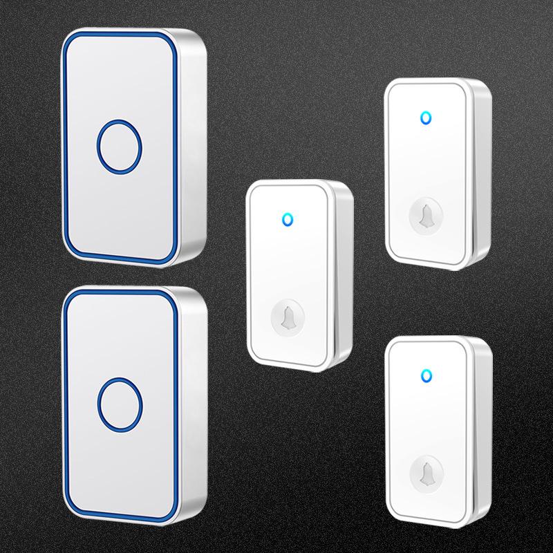 Wireless Self-Powered Smart Doorbell with Remote Control and Battery-Free Operation белый