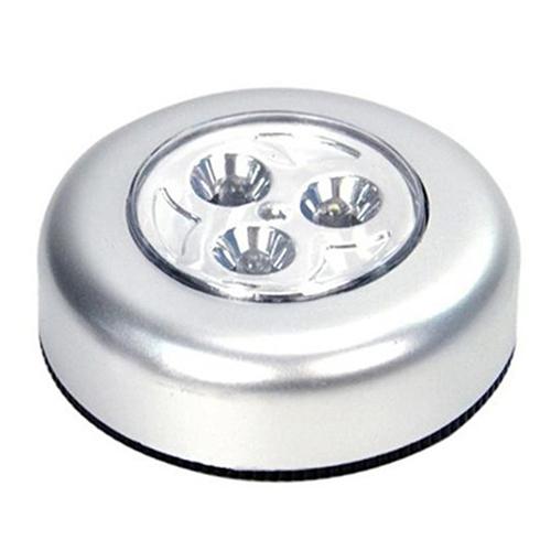 Mini Användbar Vägglampa Köksskåp Garderob Bil 3 LED Trådlös Push Touch Lampa