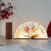 LED Fan Shaped Book Light: Creative Folding Desk Lamp & Night Light Gift