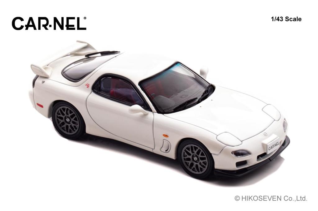 CARNEL Scale Mazda Type RZ 2000 Snow White Pearl Mica Finished Product CN430003 1/43 RX-7 (FD3S)