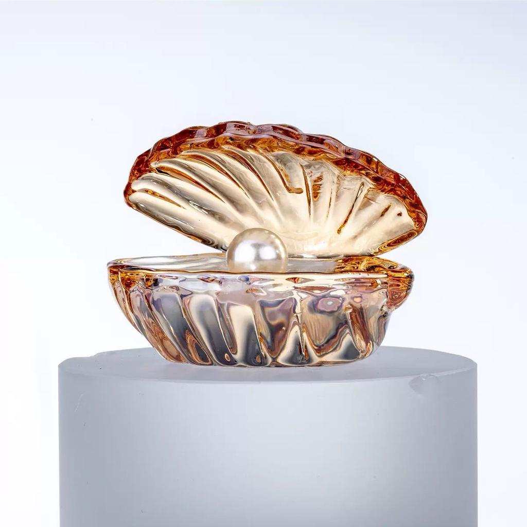 Shell Pearl Figurine Miniature Colorful Glass Sculptures Modern Art Tabletop Figurines Creative Living Room Decoration Ornaments