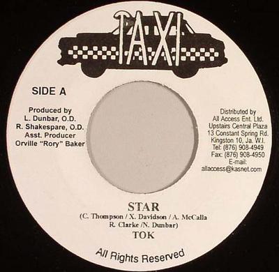 7inch Record T.O.K. - Star NONE Taxi Jamaica Reggae, Ska & Dub Used