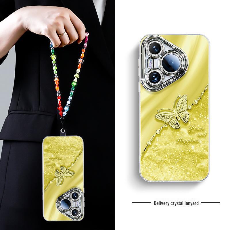 Huawei Pura70 Pro+ Phone Case with Pura70 Lens, Full Coverage for P60 and P50, Includes Lanyard
