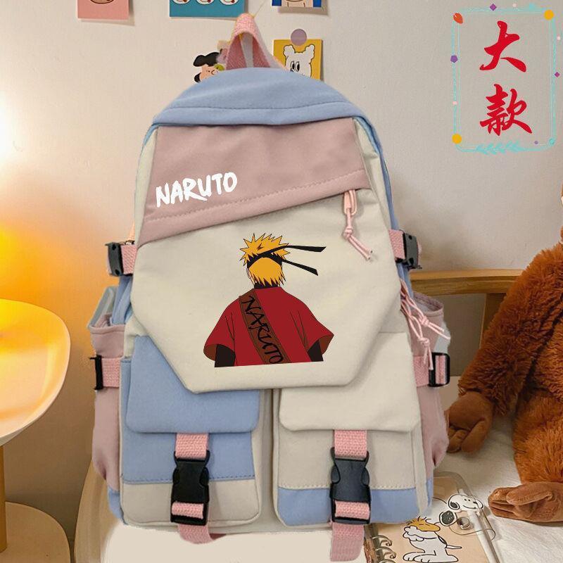 Anime-Themed Lightweight Backpack Teens Students 20-35L Capacity Fits 15-inch Laptop Nylon With Character Print Unisex