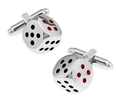 Igame Men Cuff Links Gamble Casino Series Roulette Dice Poker Jeton Design Fashion Cufflinks Wholesaleretail