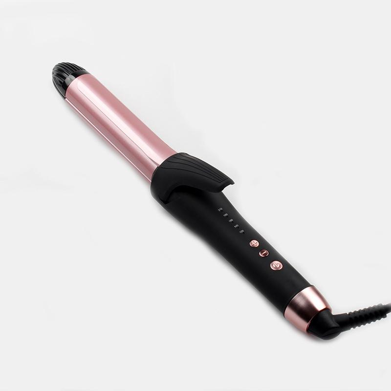 2024 Popular Portable Mini Hair Curler 2 In 1 Ceramic Flat Iron Rotating Hair Curler