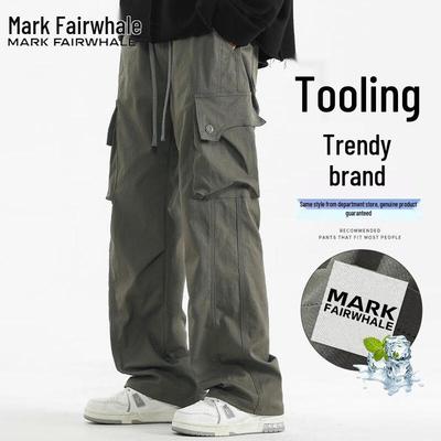 Marc Fairweather Men's Summer Loose Straight Casual Cargo Pants