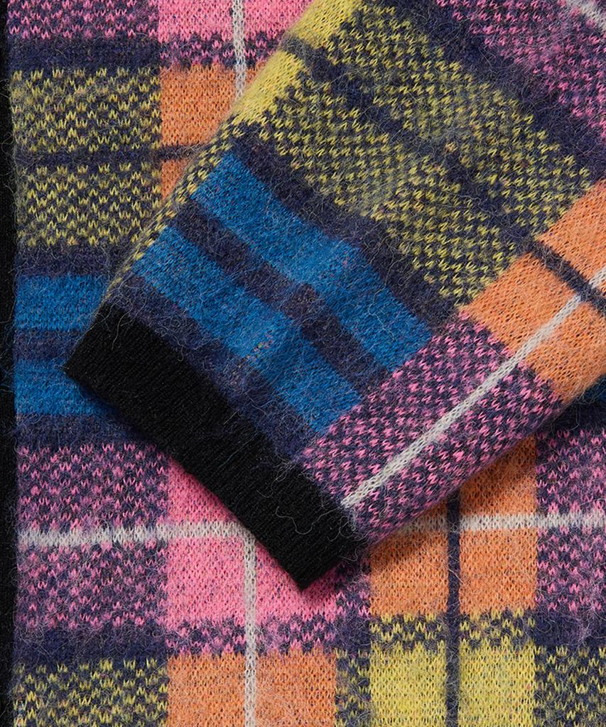 Wkndrs Checkered Fur Cardigan (Pink)