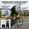 Salopette da Ciclismo Senza Cuciture Imbottitura 9D Pro Pantaloni da Ciclismo MTB Neri da Uomo Bici Gravel