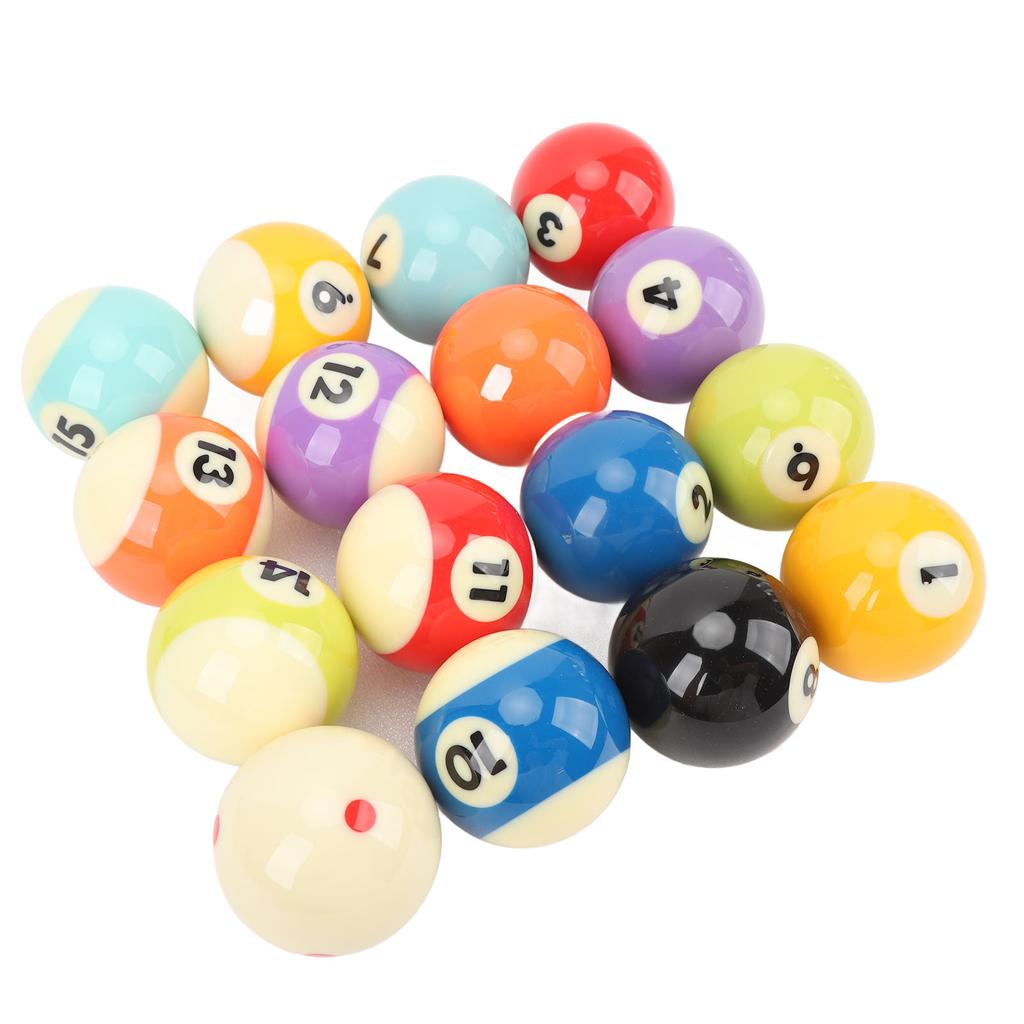 16pcs Billiard Balls Professional Standard 2.3in Diameter Resin High Friction Resistance Pool Table 