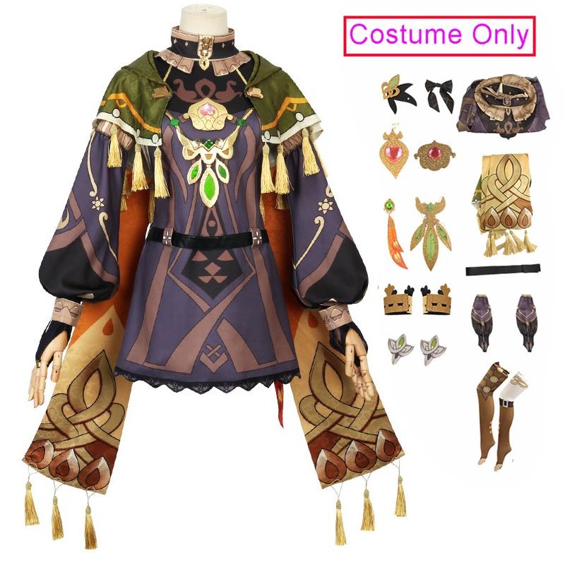 

Гра Collei Sumeru Dendro Avidya Forest Ranger Trainee Cosplay Costume Comics Collei Dress Wig For Women Girls XXXL