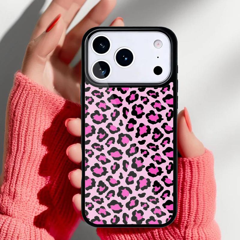 Fashion Leopard Phone Case for iPhone 17 16 15 14 13 Pro Max Back Cover for 12 11 Pro Coque