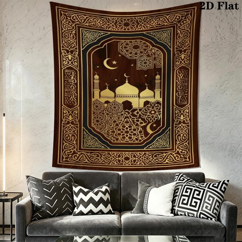 Muslim Wall Tapestry Aesthetic Wall Hanging Printed Fabric Blanket Decorative Tapestries for Bedroom Living Room Home Decor