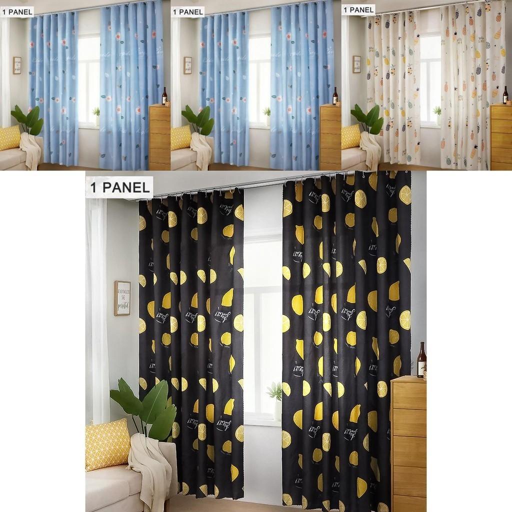 Modern Printed Blackout Window Curtain Panel With Elegant Shading Design For Bedroom