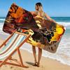 Africa Art Print Beach Towel, Large Soft Quick Dry Towel for Beach Camping Swimming