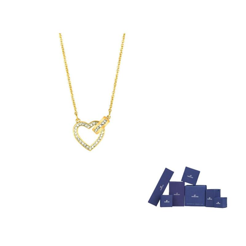 Swarovski Lovely Romantic Herz Halskette Damen Halskette Gold 5405576 Box (Random Color) beige