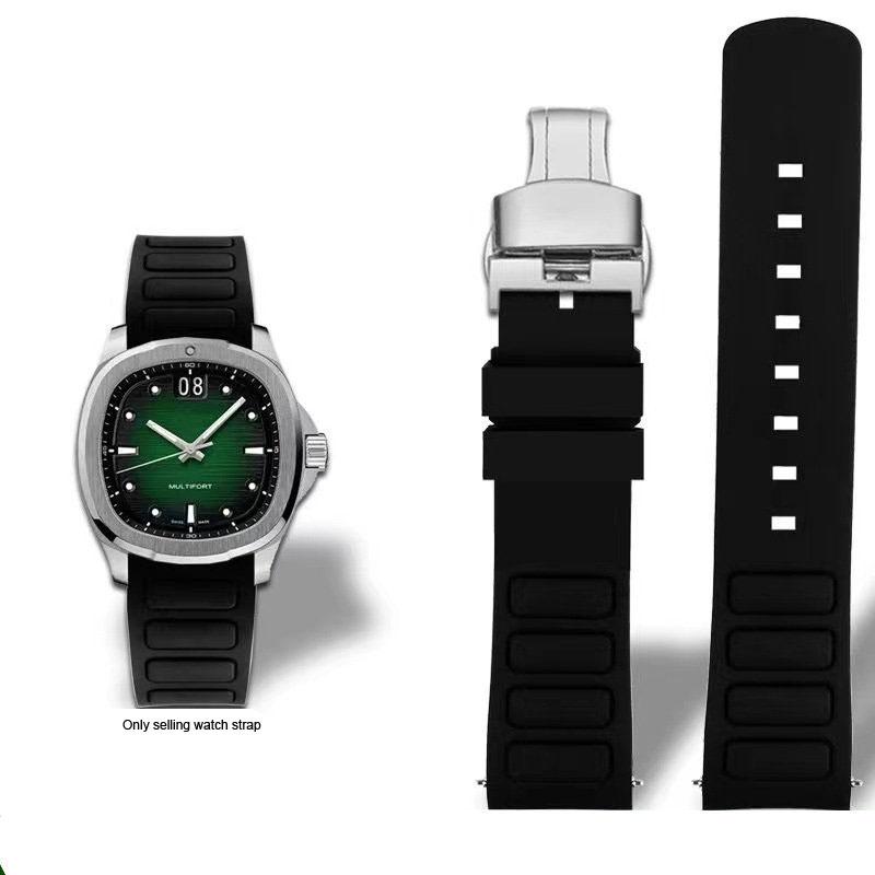 

Original Curved Men Rubber Watch Strap For Mido New Multifort TV M049.526 Sport WatchBand Quick release 22mm Silicone Belt 22mm