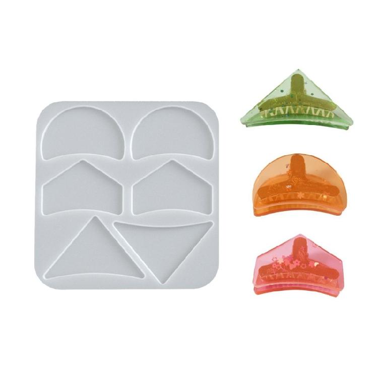 

Silicone Crafting Mold For Handmade Resin Hair Accessories Moon Ice Cream Geometric Shapes Jewelry Making Tool