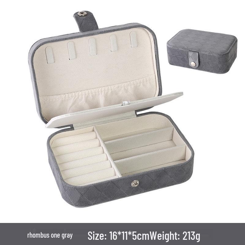 Double Layer Large Capacity Flannel Jewelry Box for Earrings, Necklaces, and Rings