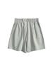 [Washed] Summer Wide-leg Shorts Women's Elastic High-waisted One-button Casual Five-point Medium Pants