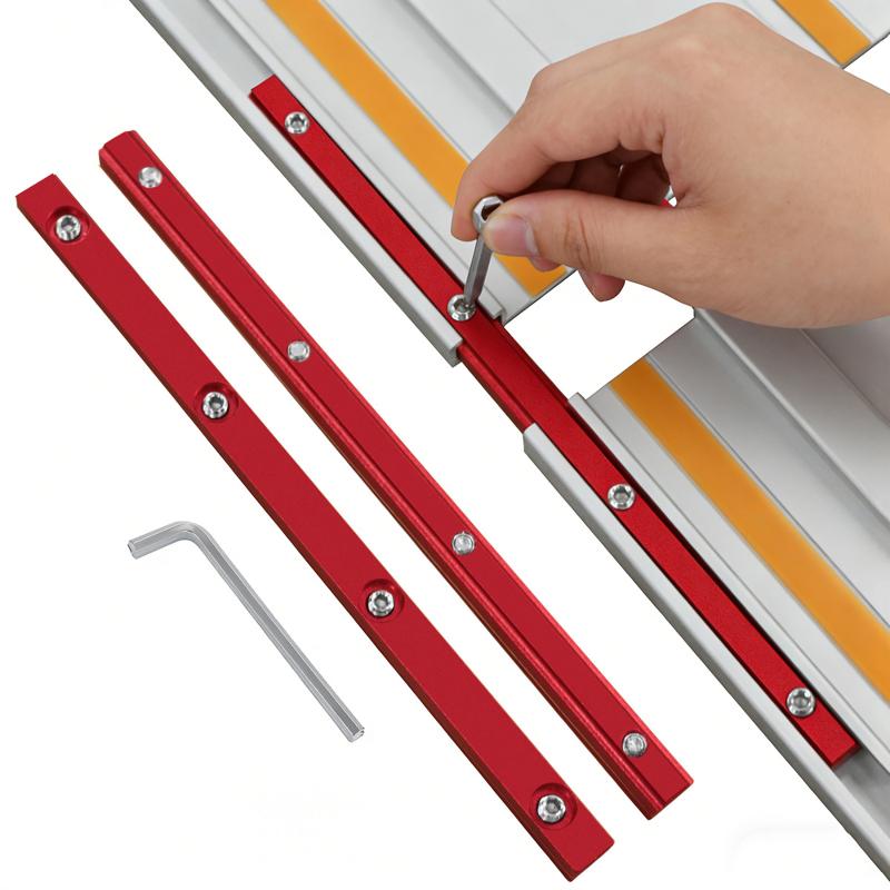 2Pcs Universal Rail Connector Kit For Woodworking Tracks & Miter Slots - Perfect For Router Tables And Table Saw Household Tool