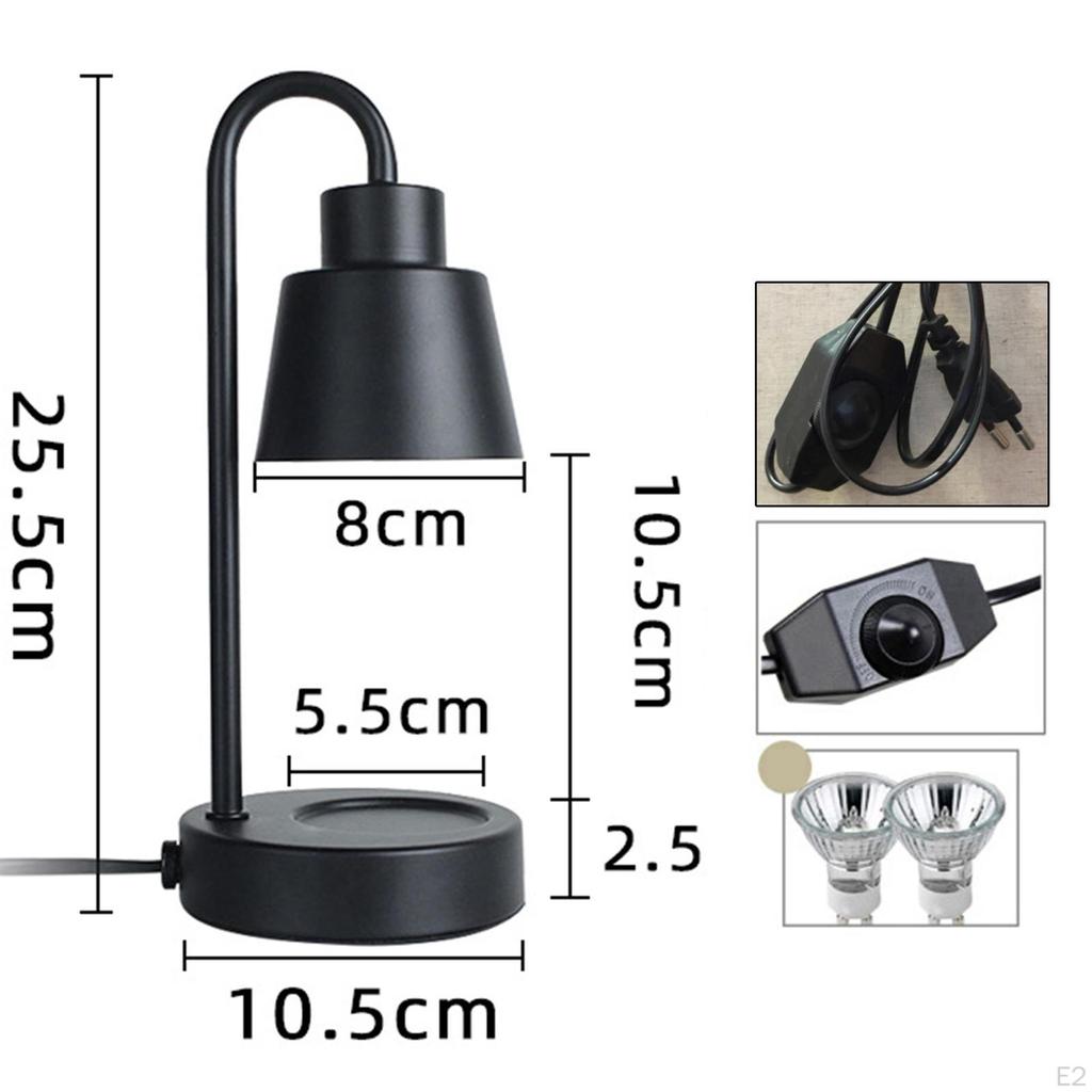 Kerzenwärmer, Tischlampe für Dekoration, Zuhause, Schlafzimmer, Schwarz