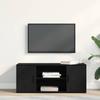 TV Cabinet in Black Oak Look 100 x 35 x 40 cm Engineered Wood