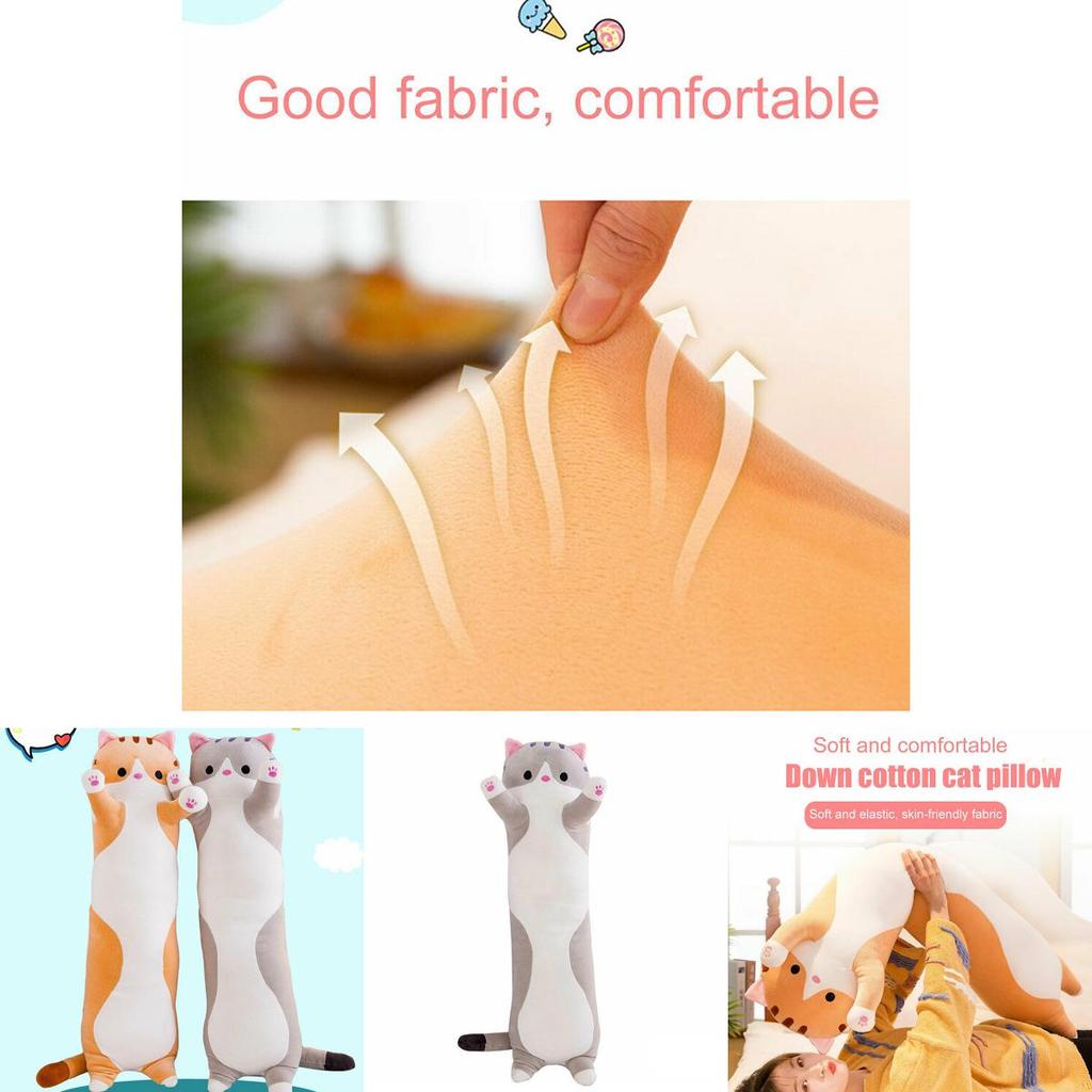 Cozy Long Cat Plush Toy Soft Stuffed Doll Ideal For Kids Gift And Home Decor Needs