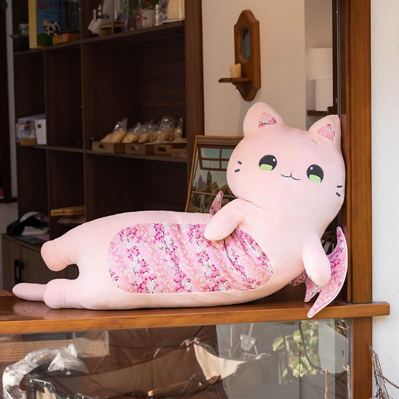 Neues Rosa Japanische Sakura Katze Fliegende Flügel Fledermaus Plüschtier Gefüllte Lange Katzen Fledermäuse Plüschtiere Für Geburtstagsgeschenk