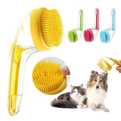 Indoor Cat and Dog Shampoo Grooming Brush, Pet Bath Massage Brush, Dog Comb for Young Long Hair or Short Hair Dogs and Cats with Massage Function