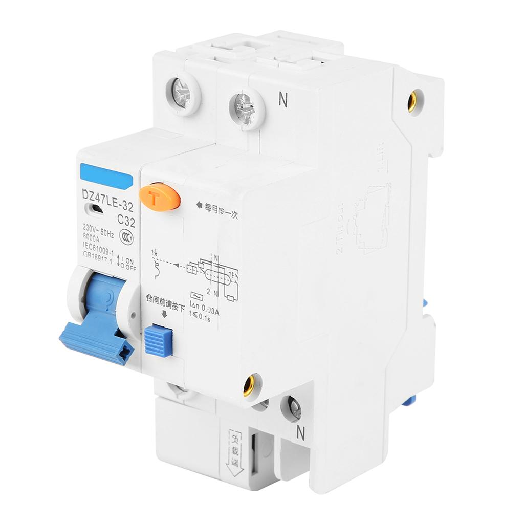 DZ47LE‑32 1p N C32 RCCB Residual Current Circuit Breaker 30mA 230V
