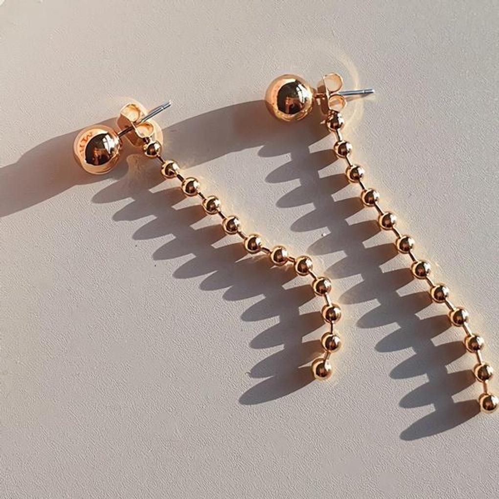 Damers Dagliga Accessoar Sari Bolbol Långa Långa Örhängen