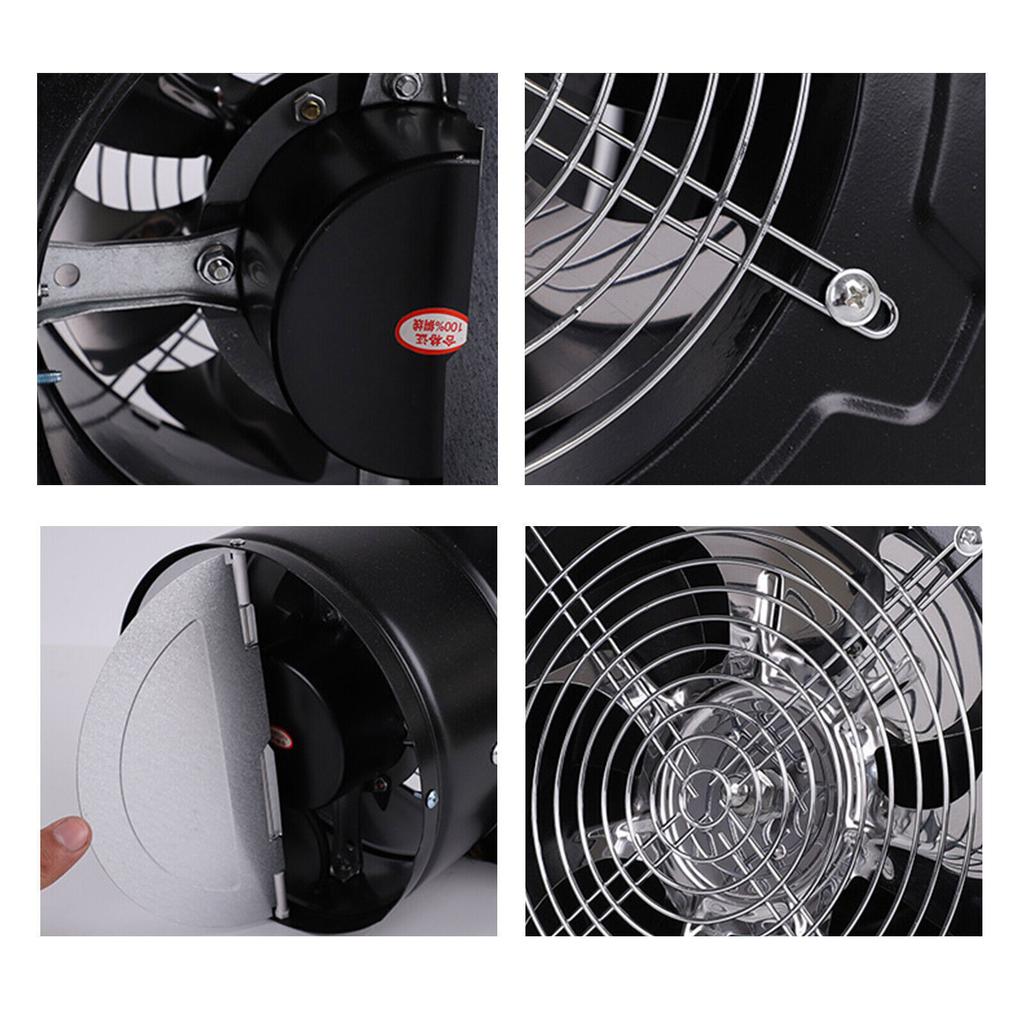7" Metal Axial Exhaust Fan 50W 2800RPM 110V AC for Kitchen Restaurant Greenhouse Ventilation