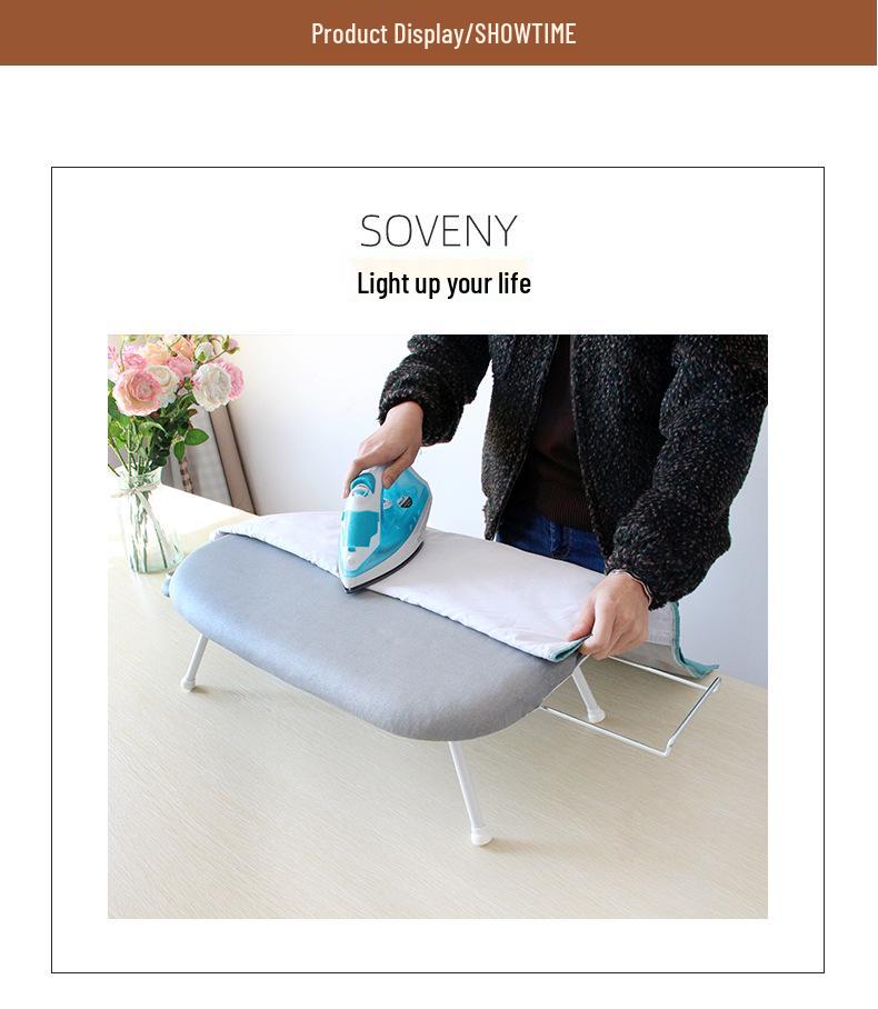 Thickened Anti-Scald Folding Ironing Board with Iron Pad and Rack