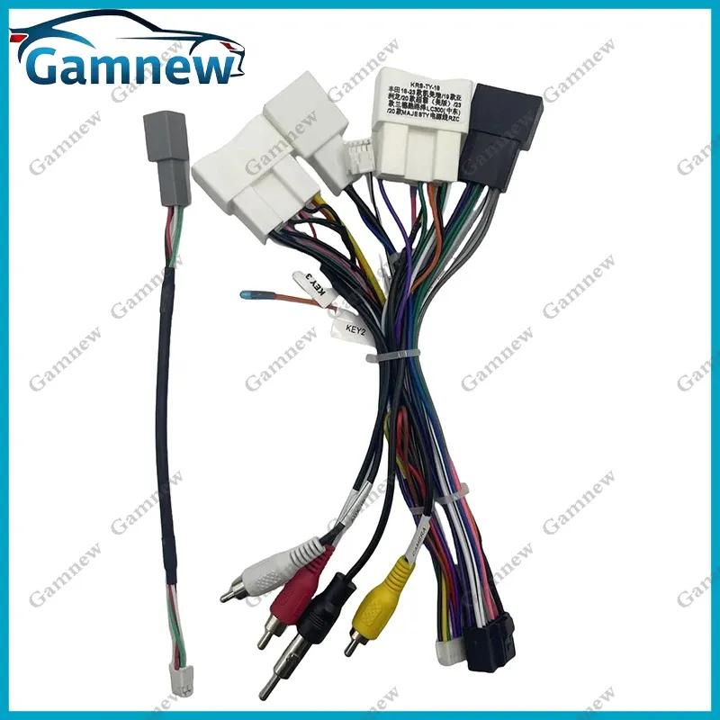Car 16pin Wiring Harness Adapter Canbus Box Decoder Android Radio Power Cable For Toyota Camry Hilux
