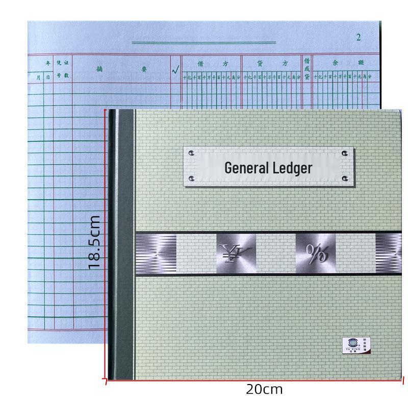 100-Page Financial Accounting Ledger: Cash, Bank Deposit & General Ledger Book