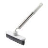 Crevice Brush with Extended Handle Universal Rotation Design V-Shaped Dense Bristles Stubborn Stain Remover Brush