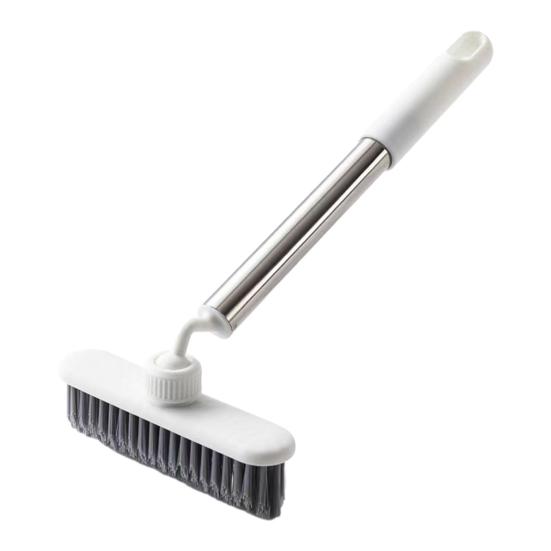 Crevice Brush with Extended Handle Universal Rotation Design V-Shaped Dense Bristles Stubborn Stain Remover Brush